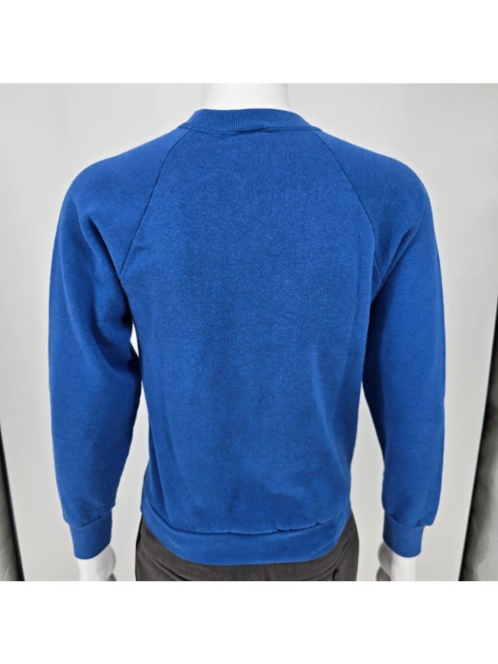 Vintage 1980s Brookville (Ohio) Blue Devils Soccer Parent Blue Sweatshirt (M) - Picture 3 of 14